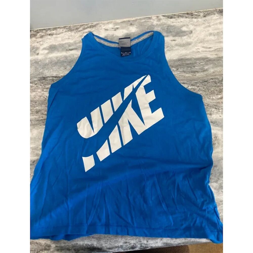 Nike Unisex Blue Tank Top Size M Sleeveless Sportswear Activewear